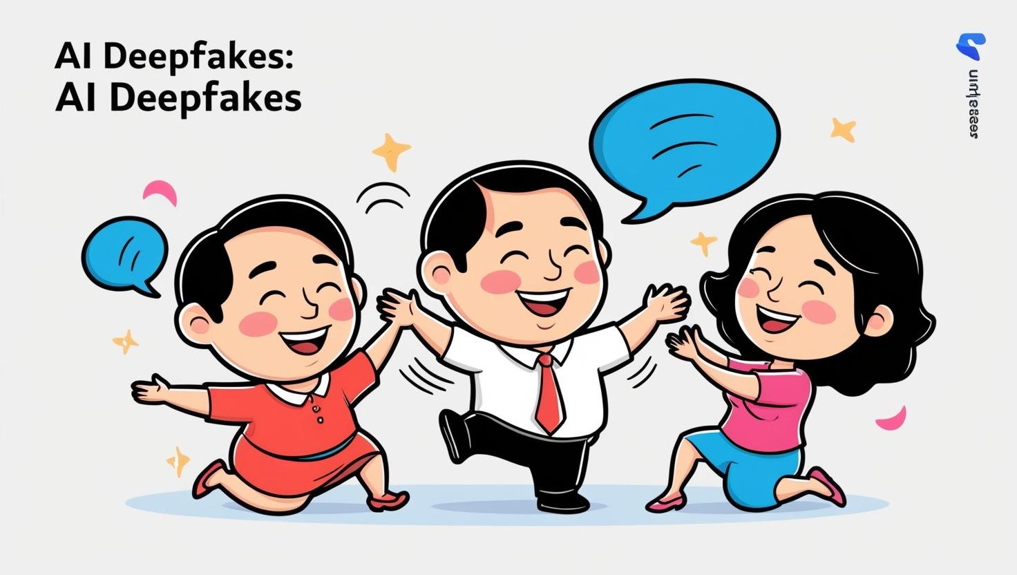 AI Deepfakes係咩？秒變你嘅假聲BFF！asian man and woman, playful style .jpg