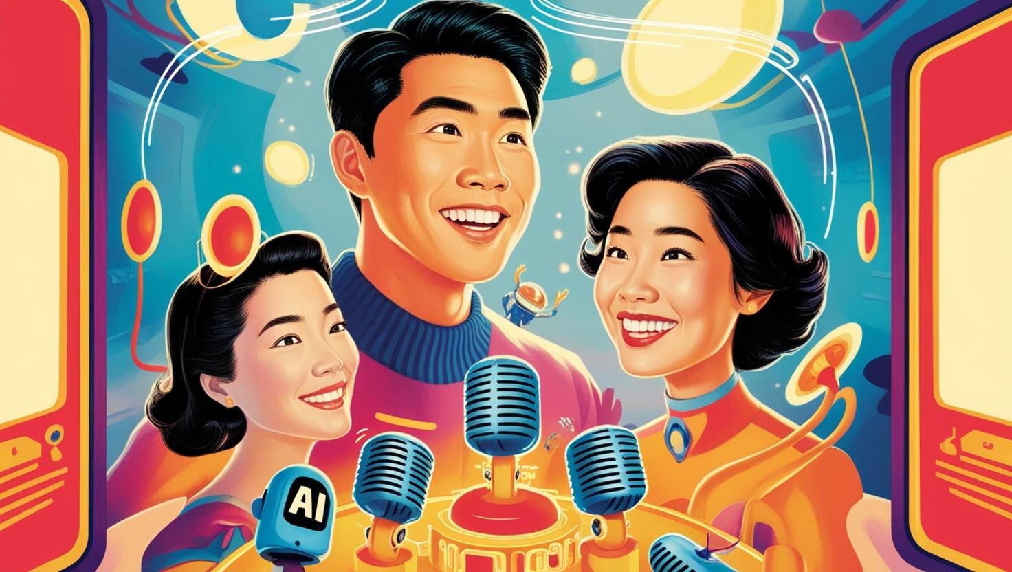 AI假聲神創作：整爆紅怪聲怪片！playful style, asian man and woman age 18.jpg