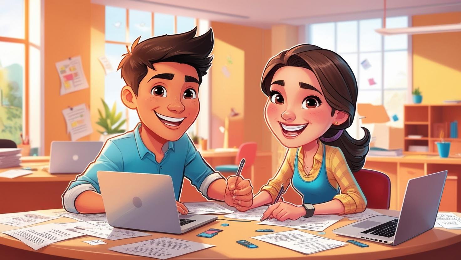 AI故事神：你嘅終極編劇冒險 playful style, asian man and woman age 18.jpg