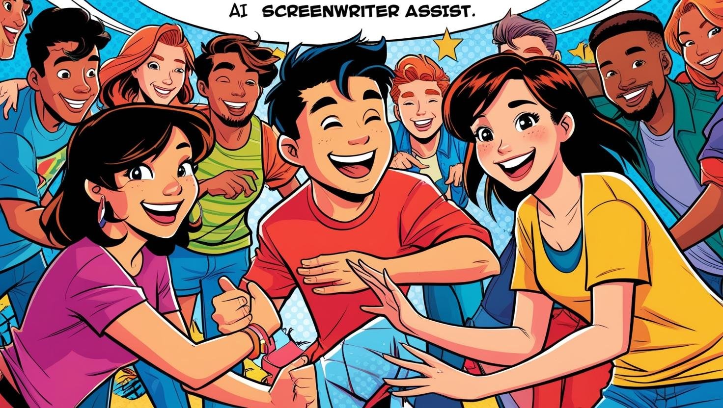 AI編劇助攻：連繫你嘅朋友圈！playful style, asian man and woman age 18.jpg