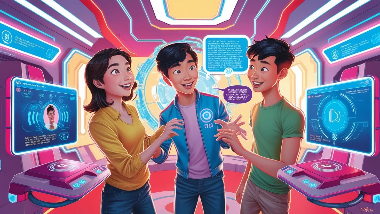 未來假聲神：AI Deepfakes 2030！playful style, asian man and woman age 18.jpg