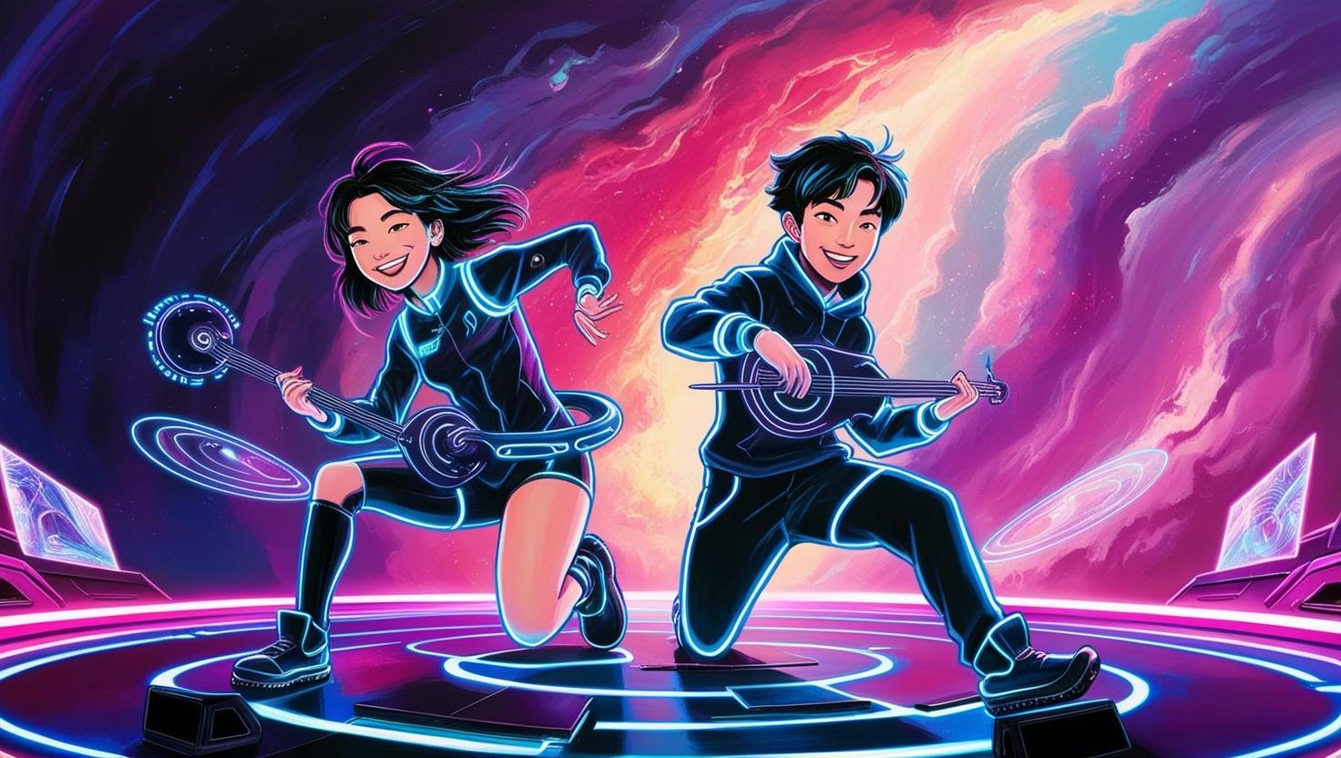 未來音樂神：AI音樂2030！playful style, asian man and woman age 18.jpg