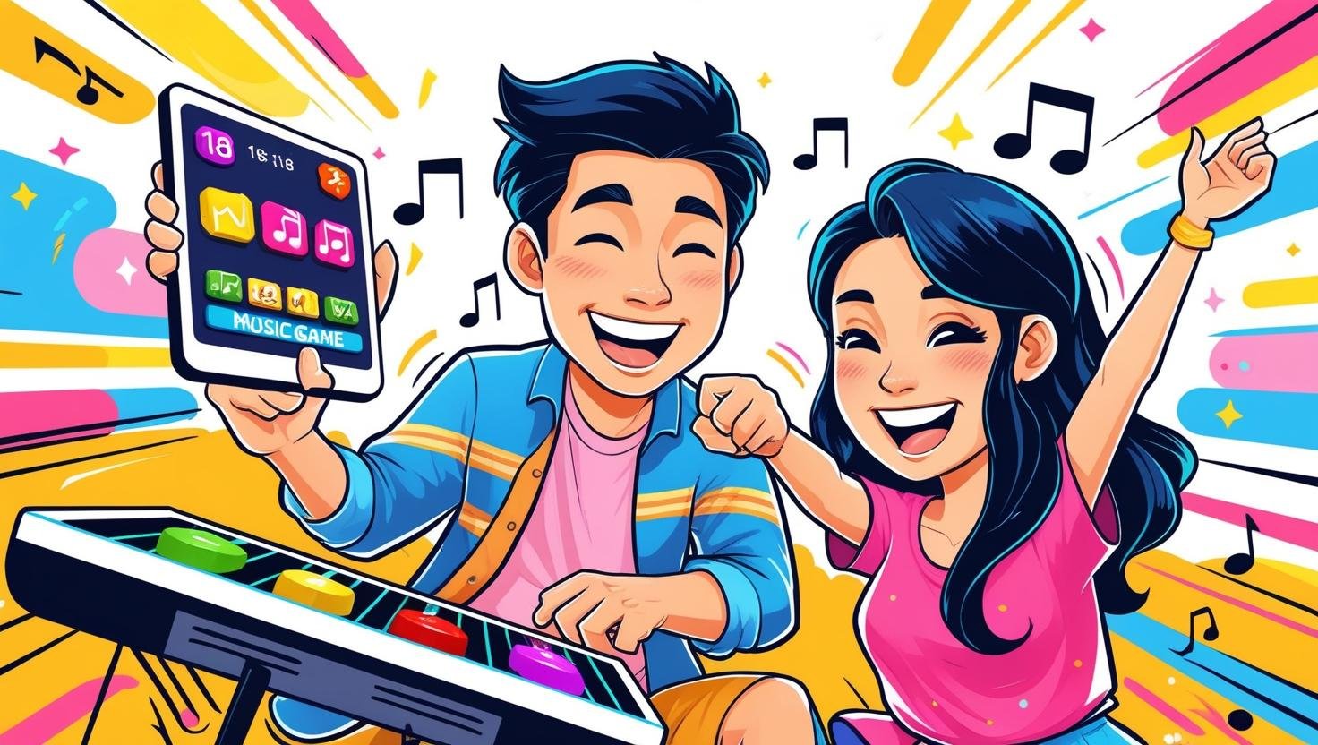 音樂遊戲！同AI一齊Chur爆！playful style, asian man and woman age 18.jpg