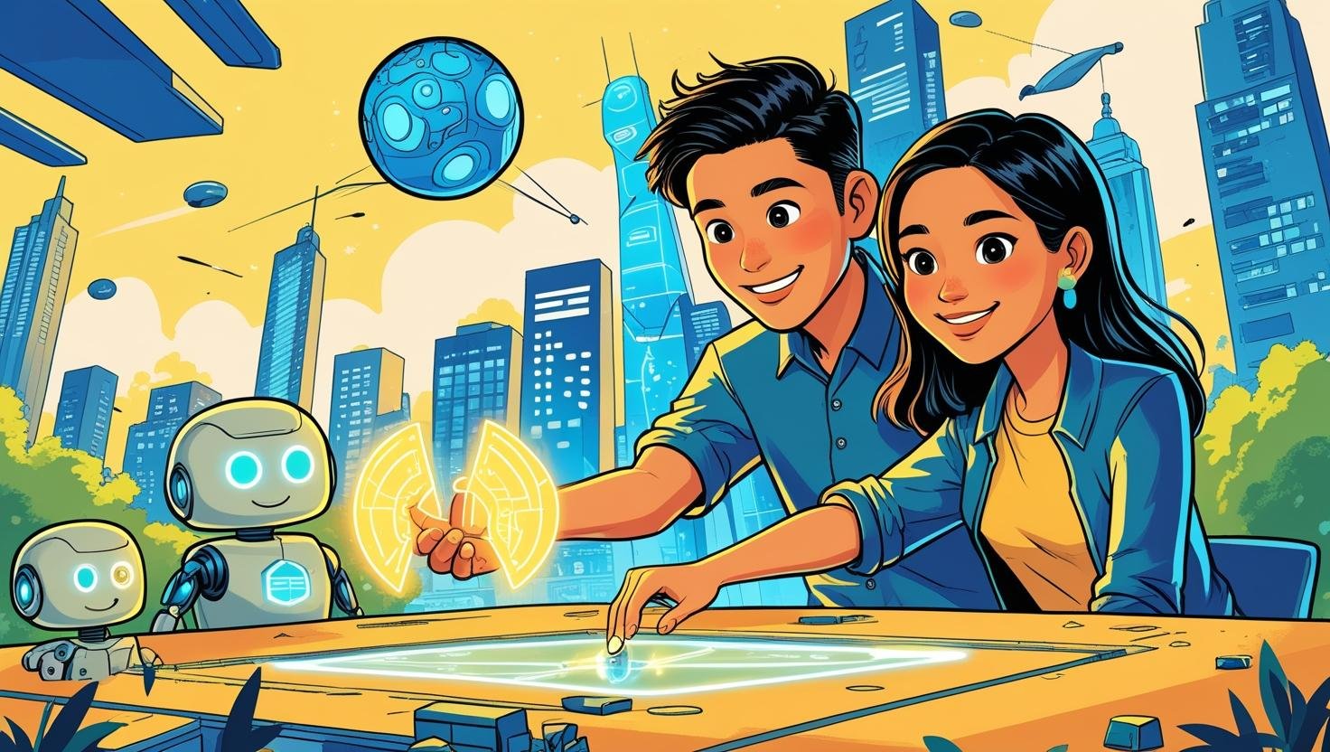 AI 倫理同你嘅未來：打造公平世界 playful style, asian man and woman age 18.jpg