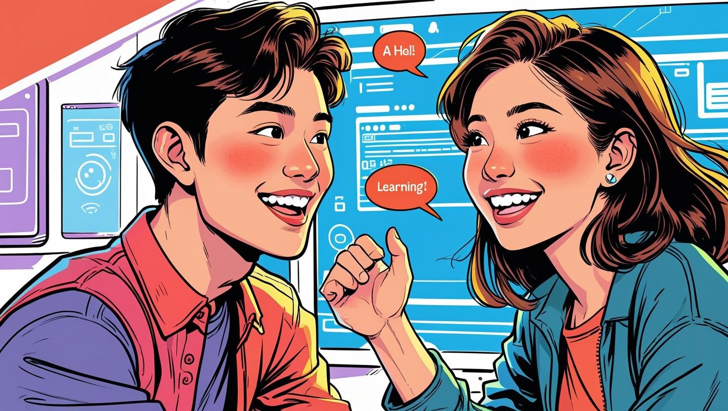 AI如何學習你的獨特風格playful style,asian man and woman age 18.jpg